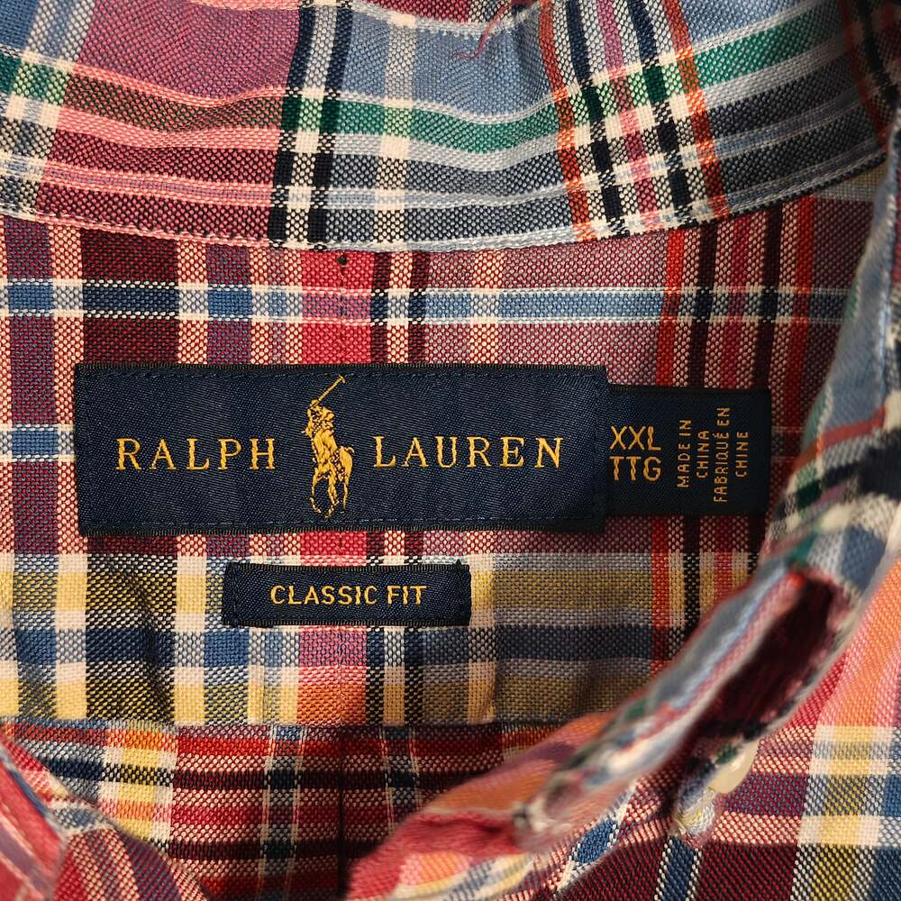 Ralph Lauren Classic Fit Long Sleeve Plaid Button-Down Shirt XXL - Picture 2 of 8